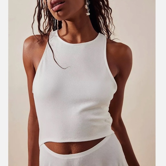 Free People Beach Bethany Midi Dress Ivory / White Large - Picture 3 of 16